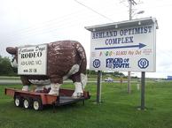 Optimist and rodeo signs